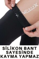 Diz Üstü Variss Çorabı Orta Basınç Burnu Açık (SİYAH RENK) (ÇİFT BACAK) - Görsel 5