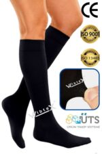 Diz Altı Variss Çorabı Orta Basınç Burnu Kapalı (SİYAH RENK) (ÇİFT BACAK)