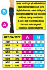 Diz Altı Variss Çorabı Orta Basınç Burnu Kapalı (SİYAH RENK) (ÇİFT BACAK) - Görsel 3