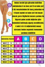 Külotlu Variss Çorabı Orta Basınç Burnu Kapalı Ccl2çift Bacak - Görsel 3