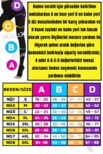 Külotlu Variss Çorabı Orta Basınç Burnu Açık (SİYAH RENK) (ÇİFT BACAK) - Görsel 3