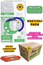 Belbantlı Yetişkin Hasta Bezi Unısex Süper 3 Gece Bezi | MEDIUM (M) 60 Adet 30X2 (HEDİYELİ)