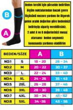 Diz Altı Variss Çorabı Orta Basınç Burnu Açık (SİYAH RENK) (ÇİFT BACAK) - Görsel 3