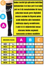Diz Üstü Variss Çorabı Orta Basınç Burnu Kapalı (SİYAH RENK) (ÇİFT BACAK) - Görsel 3