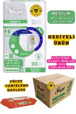 Yetişkin Unısex Süper 3 Emici Gece Külodu | MEDIUM (M) 60 Adet 30X2 (HEDİYELİ)