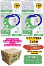 Yetişkin Unısex Süper 3 Emici Gece Külodu | MEDIUM (M) 60 Adet 30X2 (HEDİYELİ) - Görsel 2