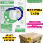 Belbantlı Yetişkin Hasta Bezi Unısex Süper 3 Gece Bezi | XLARGE (XL) 60 Adet 30X2 (HEDİYELİ)
