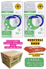 Yetişkin Unısex Süper 3 Emici Gece Külodu | Large (L) 60 Adet (HEDİYELİ) - Görsel 2