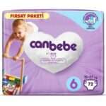 Bebek Bezi 6 Numara Beden 15-27 kg 72 Adet 1 Paket 6 Numara