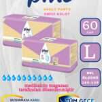 Pine Yetişkin Külotlu Hasta Bezi 60 Adet (L) Beden 2 Paket