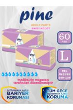 Pine Yetişkin Külotlu Hasta Bezi 60 Adet (L) Beden 2 Paket