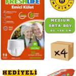 Freshlife Yetişkin Külotlu Hasta Bezi Emici Külot M (MEDİUM) 120 Adet 4 Paket