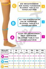 Diz Üstü Çorabı Burnu Kapalı Orta Basınç Ccl2 - Görsel 3