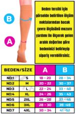 Diz Altı Çorabı Burnu Kapalı (ten Rengi) Orta Basınç Ccl2(çift Bacak) - Görsel 3