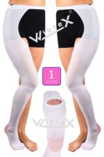 Ameliyat Çorabı Belden Kemerli Anti-emboli (beyaz Renk)(çift Bacak)