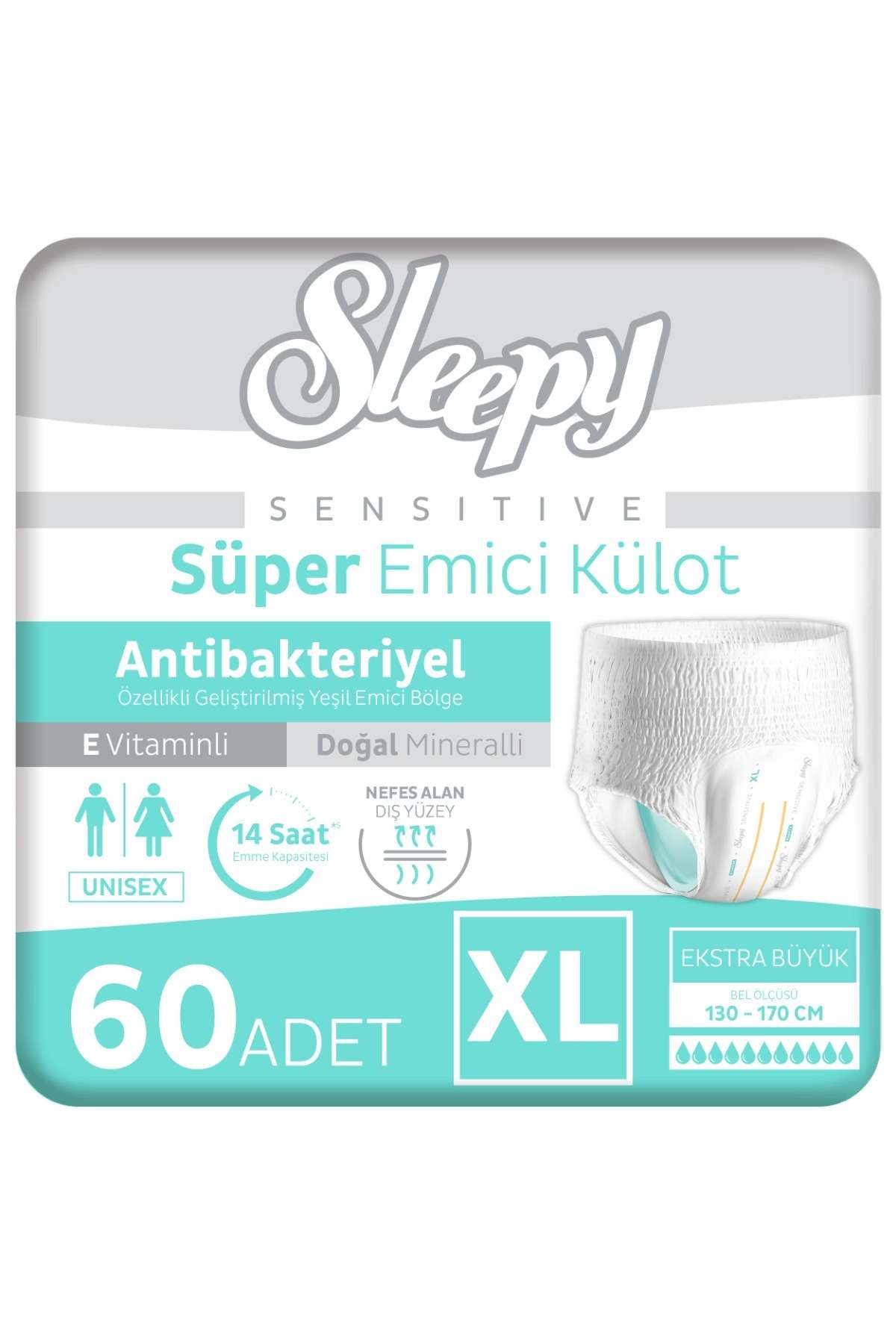 Sensitive Antibakteriyel Emici Külot Xlarge 30x2 60 Adet