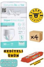 Külotlu Yetişkin Hasta Bezi Small Beden 120 Adet (4 Paket)