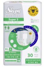 Belbantlı Yetişkin Hasta Bezi Unısex Süper 3 Gece Bezi | XLarge (XL) 30 Adet 1 PAKET