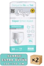 Külotlu Yetişkin Hasta Bezi XLarge Beden 60 Adet (2 Paket)