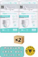 Külotlu Yetişkin Hasta Bezi Medium Beden 60 Adet (2Paket) - Görsel 2