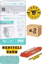 Külotlu Yetişkin Hasta Bezi Medium Beden 240 Adet (8Paket) (HEDİYELİ)
