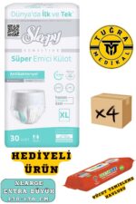 Külotlu Yetişkin Hasta Bezi XLarge Beden 120 Adet (4Paket) (HEDİYELİ)