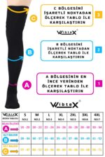 Diz Üstü Çorabı Burnu Açık (siyah Renk) Orta Basınç Ccl2(çift Bacak) - Görsel 3