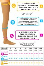 Diz Üstü Çorabı Burnu Kapalı (ten Rengi) Orta Basınç Ccl2(çift Bacak) - Görsel 3