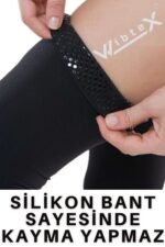 Diz Üstü Çorabı Burnu Açık (siyah Renk) Orta Basınç Ccl2(çift Bacak) - Görsel 5